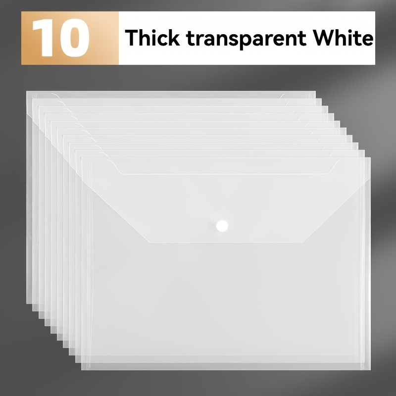 Document Organizer Folder - 5/10 Pcs/set A4 Transparent File Bag