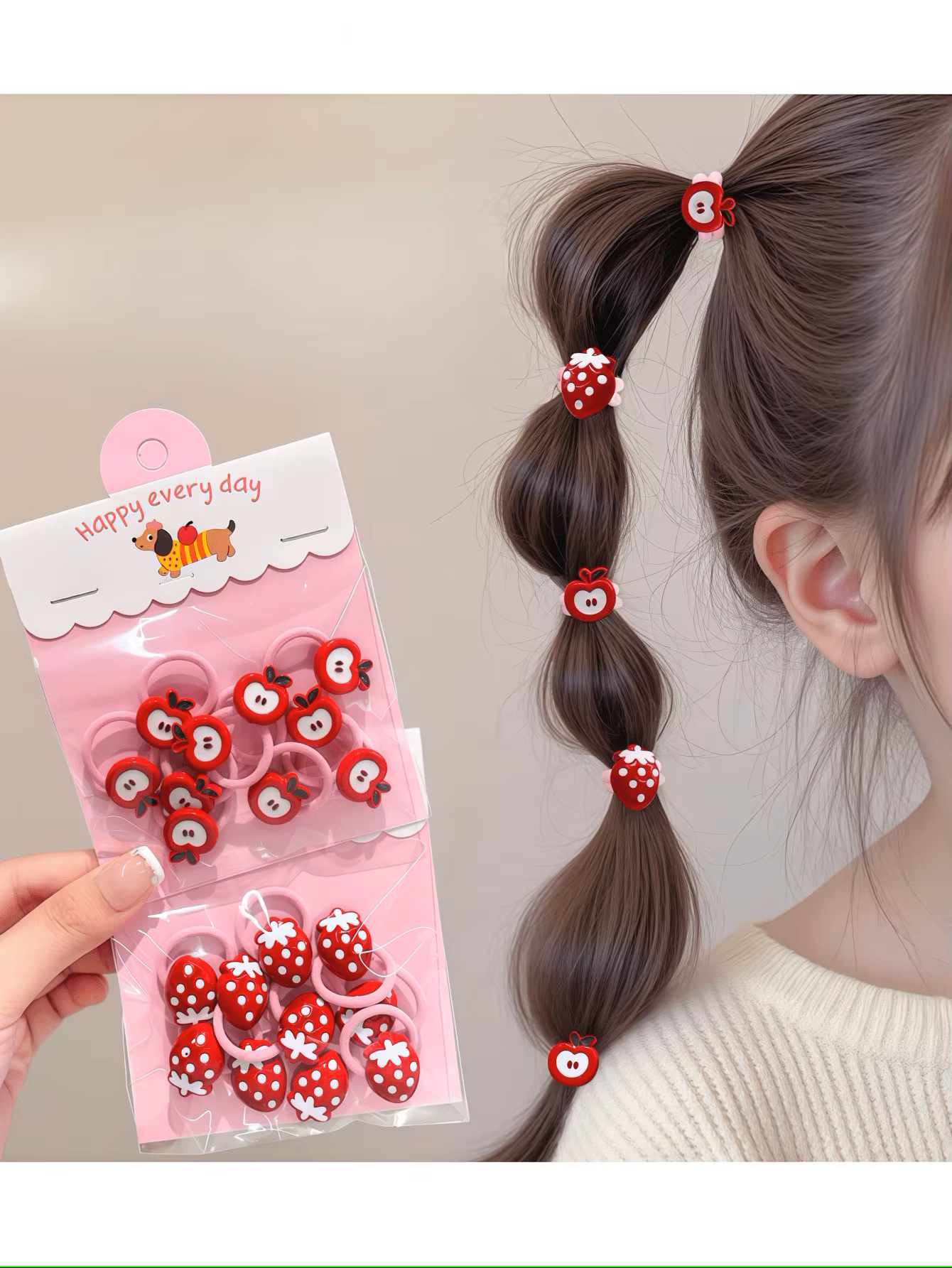 Travel Accessories With Toddler - 10/20pc Cute Strawberry & Apple Hair