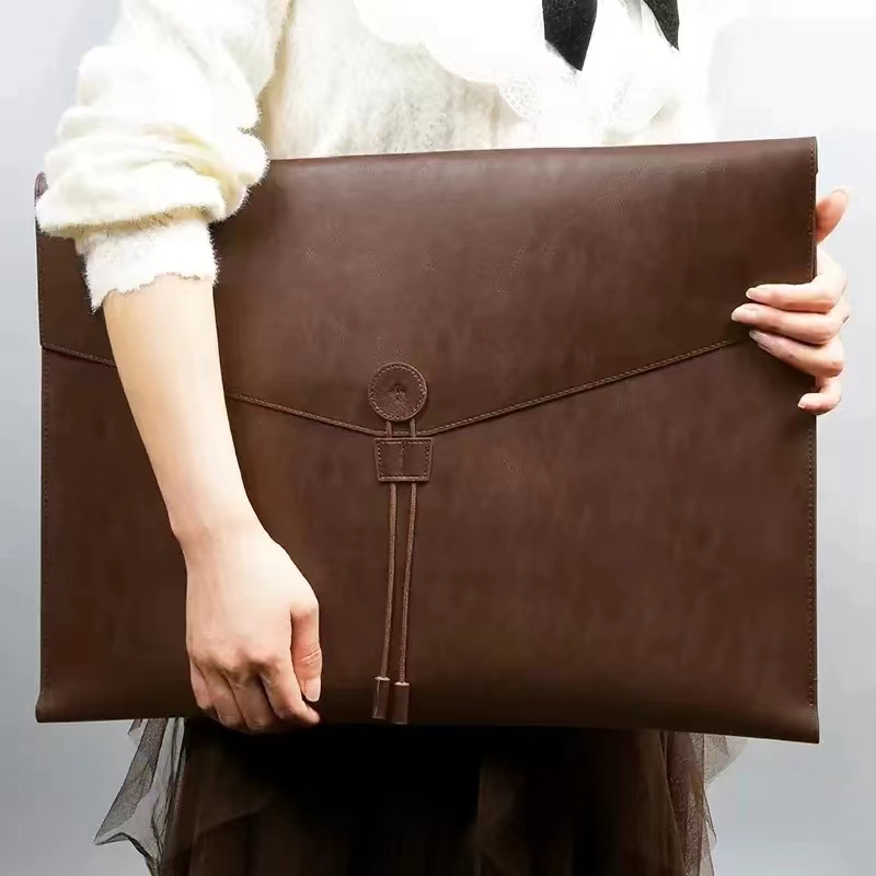 Document Organizer Folder - PU Leather Document Bag A3 Drawing
