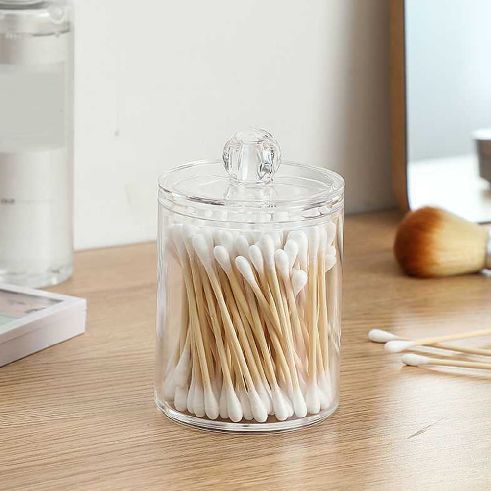 Travel Accessories Organizer - Clear Cotton Ball Dispenser Compact Plastic
