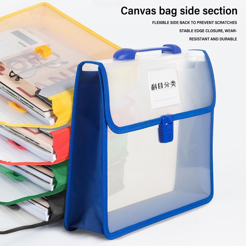 Document Organizer Folder - A4 Transparent File Folders Portable File