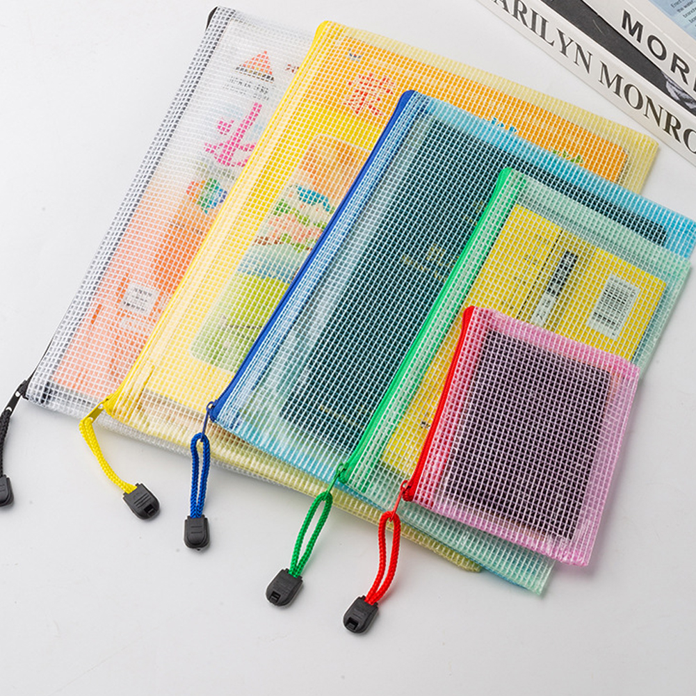 Document Organizer Folder - 10Pcs Mesh Zipper Pouch A5 A6