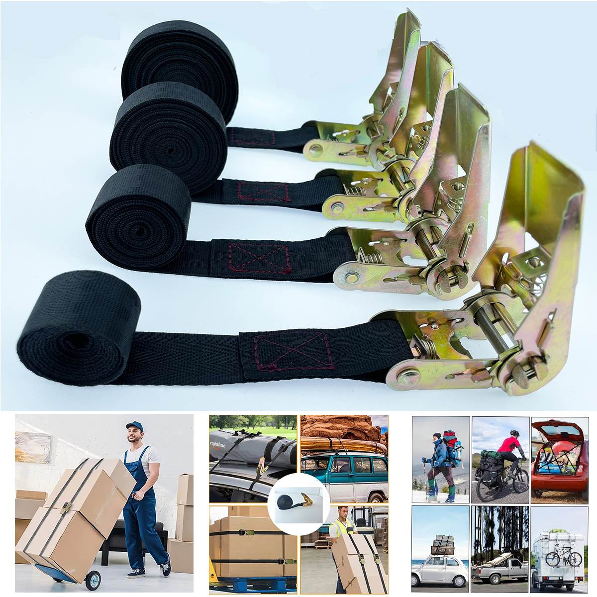 Travel Accessories Luggage Straps - Cargo Strap Ratchet Tensioner Freight Car
