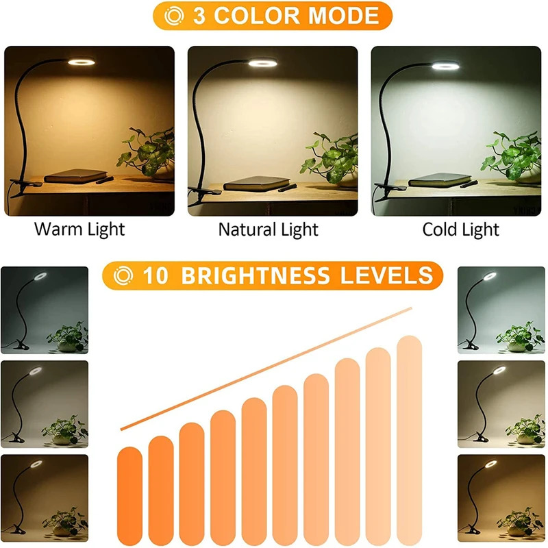 48 LEDs Clip on Desk Lamp 360° - Book Light Flexible incelemesi ve fiyatı