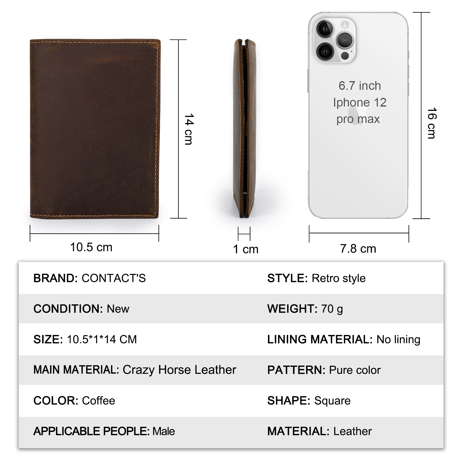 CONTACT'S Passport Holder Men  - Travel Wallet Slim incelemesi ve fiyatı