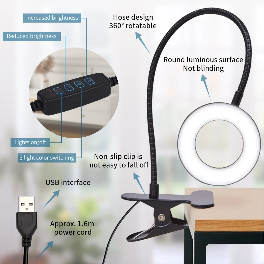 48 LEDs Clip on Desk Lamp 360° - Book Light Flexible incelemesi ve fiyatı
