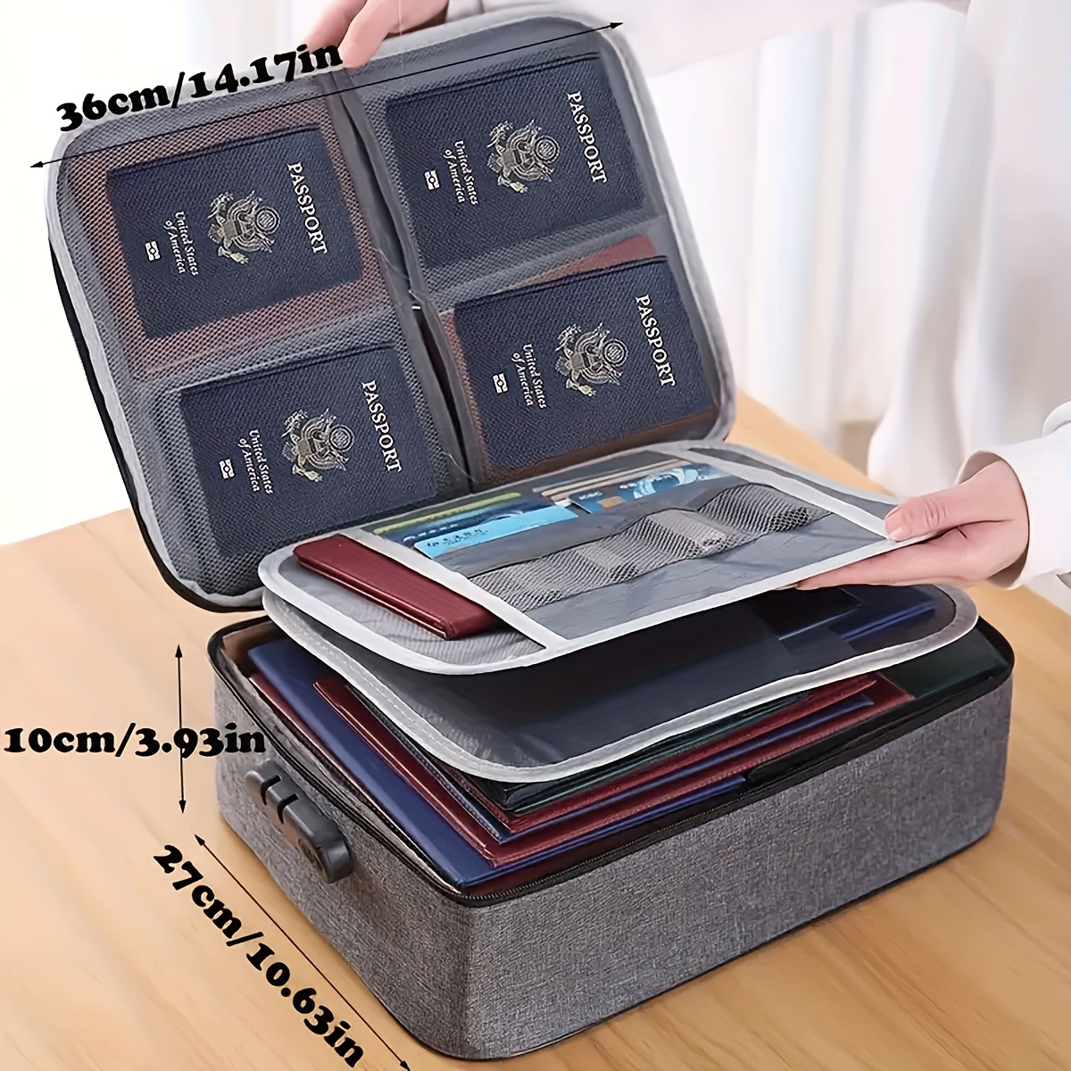 Lockable File Storage Bag,3-La - Document Organizer Folder incelemesi ve fiyatı
