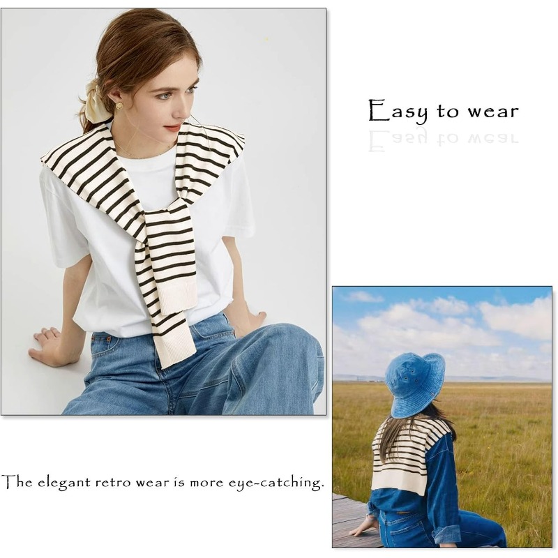 Knitted Striped Shawl Wrap Hig - Travel Accessories Neck incelemesi ve fiyatı