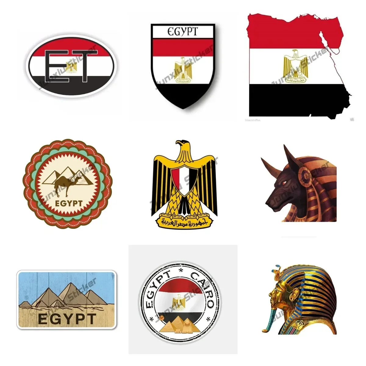 Egypt Flag Decal Sticker Egypt - Travel Accessories Egypt incelemesi ve fiyatı