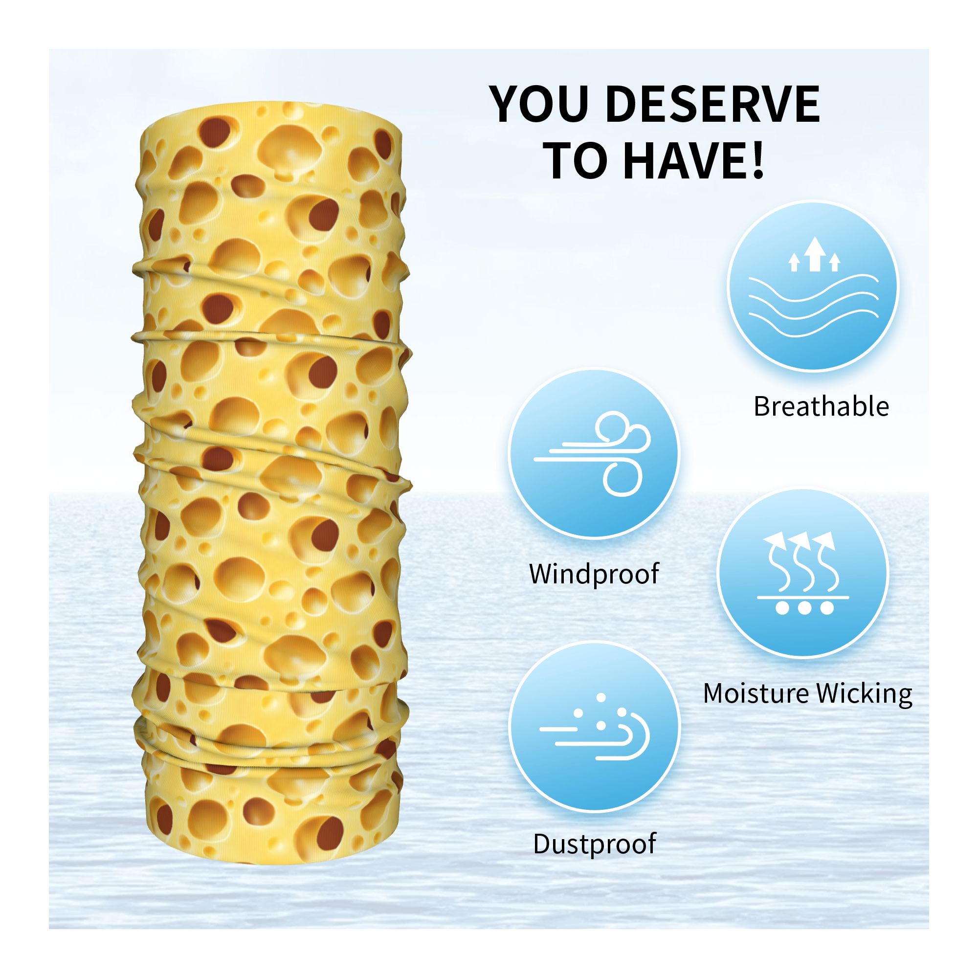 Cheese Bandana Neck Gaiter Pri - Travel Accessories Neck incelemesi ve fiyatı