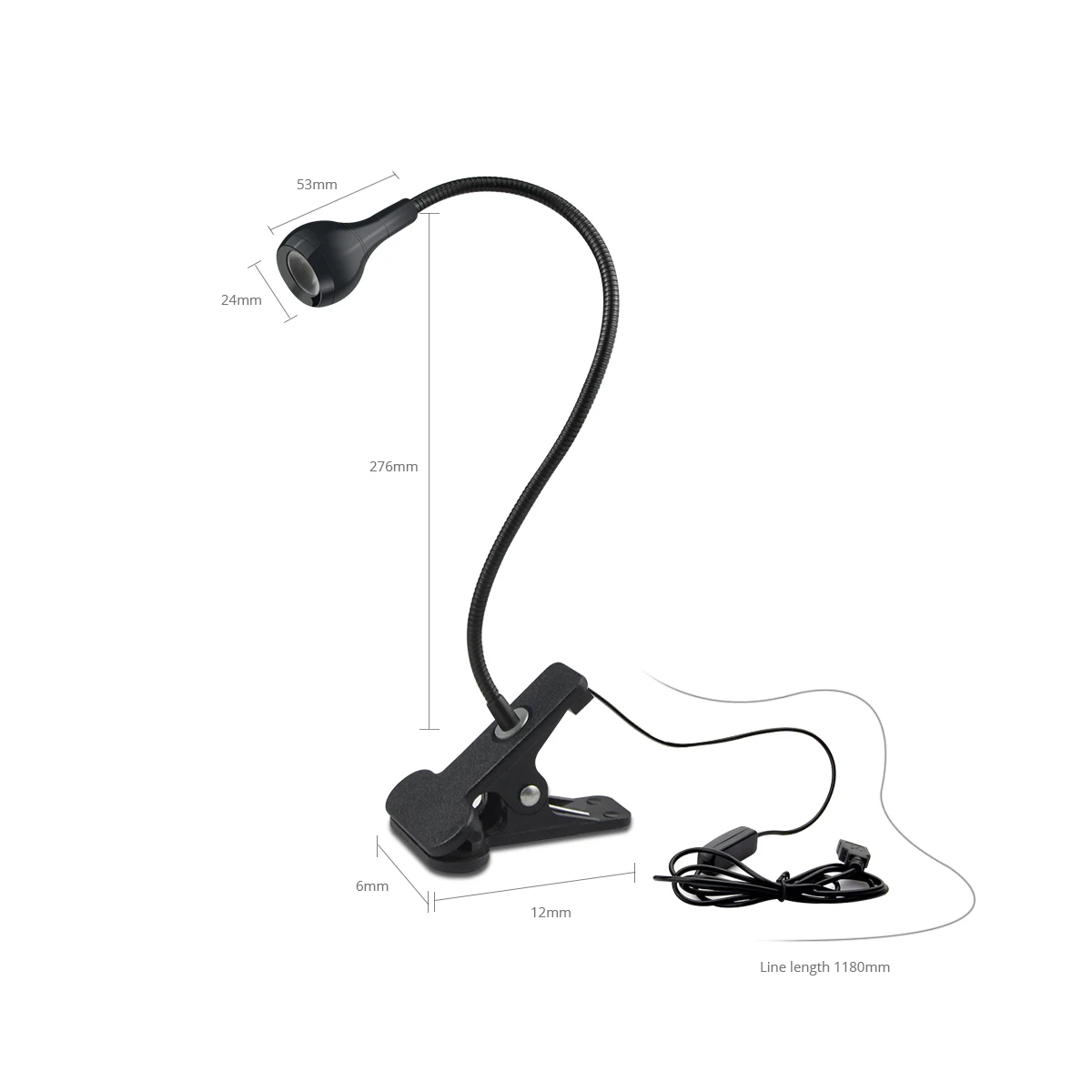 1-10Pcs Clip-On Light USB Powe - Book Light Flexible incelemesi ve fiyatı