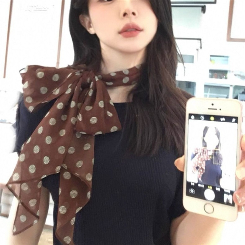Women Brown Polka Dot Printed  - Travel Accessories Neck incelemesi ve fiyatı
