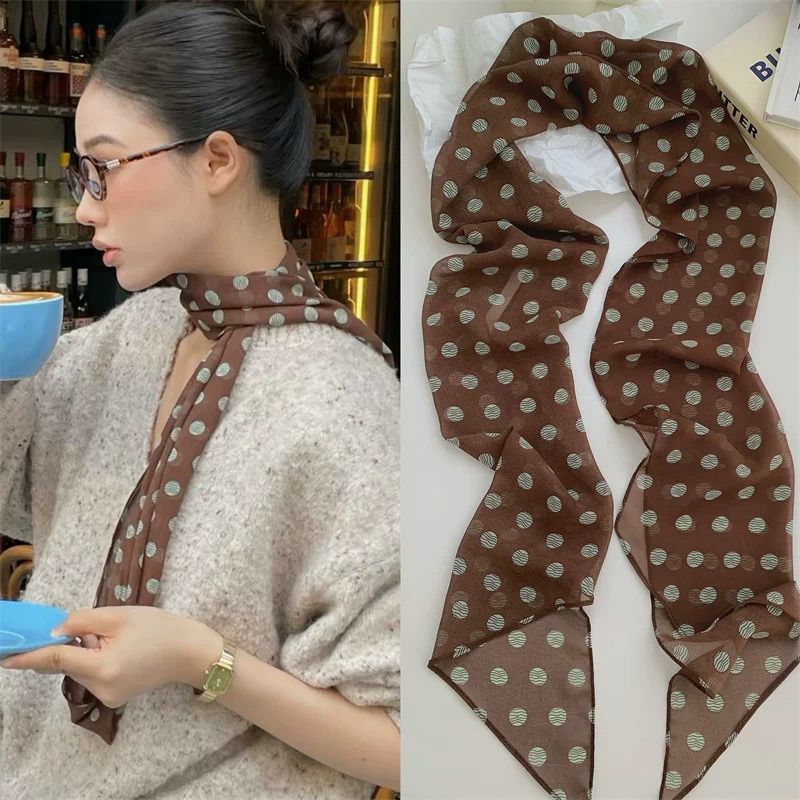 Women Brown Polka Dot Printed  - Travel Accessories Neck incelemesi ve fiyatı