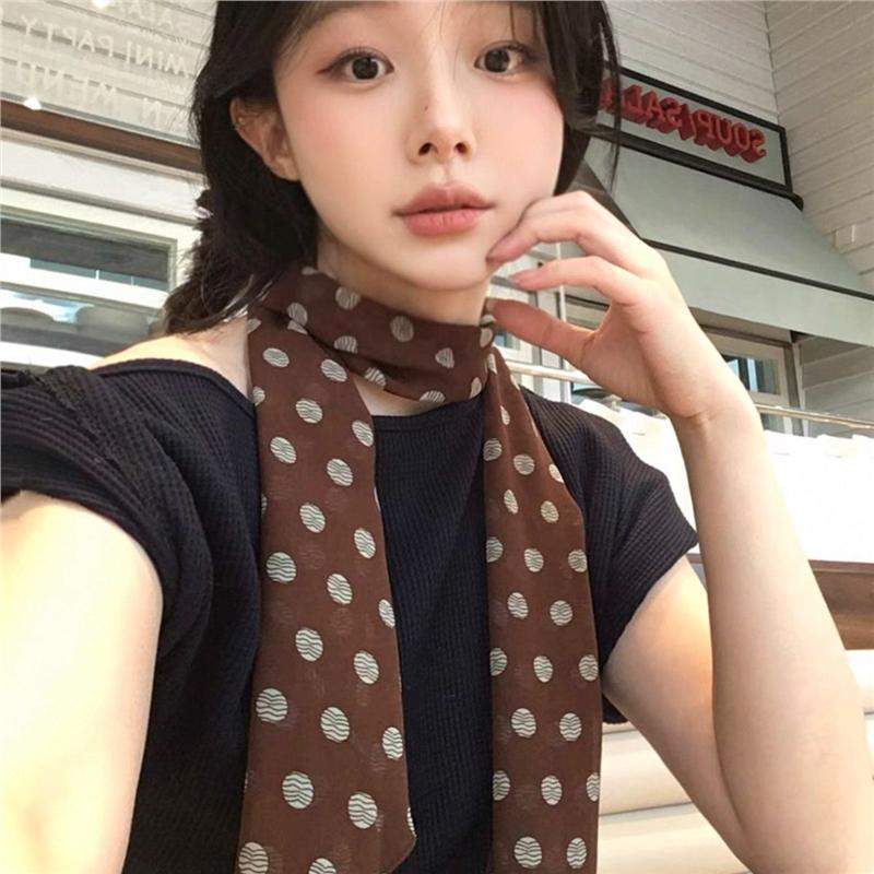 Women Brown Polka Dot Printed  - Travel Accessories Neck incelemesi ve fiyatı