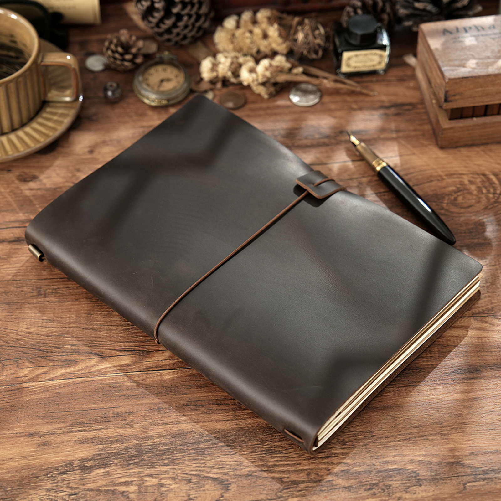 Handmade B5 Genuine Leather Tr - Travel Notebook Journal incelemesi ve fiyatı