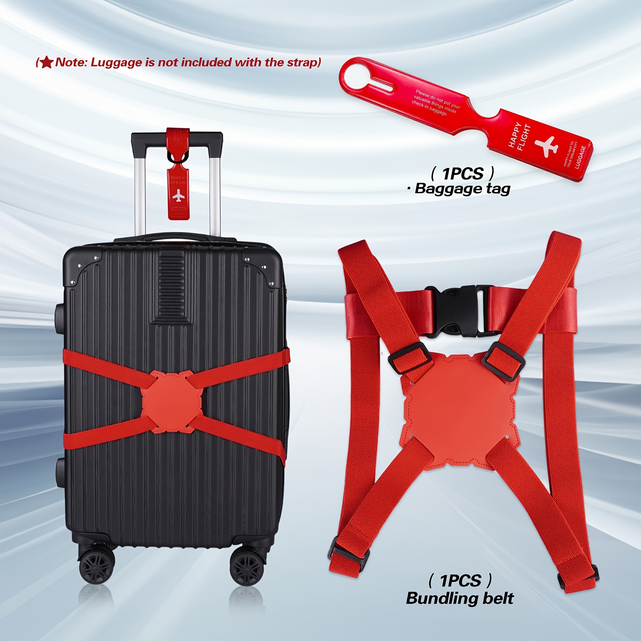 2-Piece Luggage Strap Set + Lu - Travel Accessories Kit incelemesi ve fiyatı