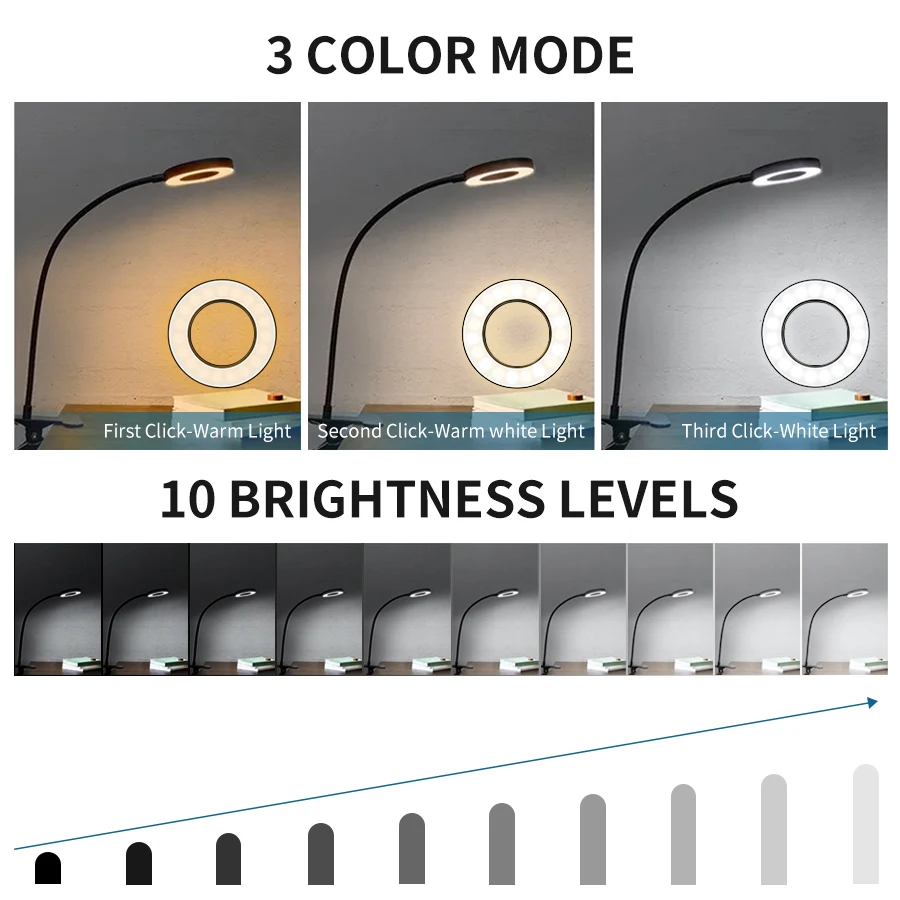LED Clip On Reading Desk Lamp  - Book Light Flexible incelemesi ve fiyatı