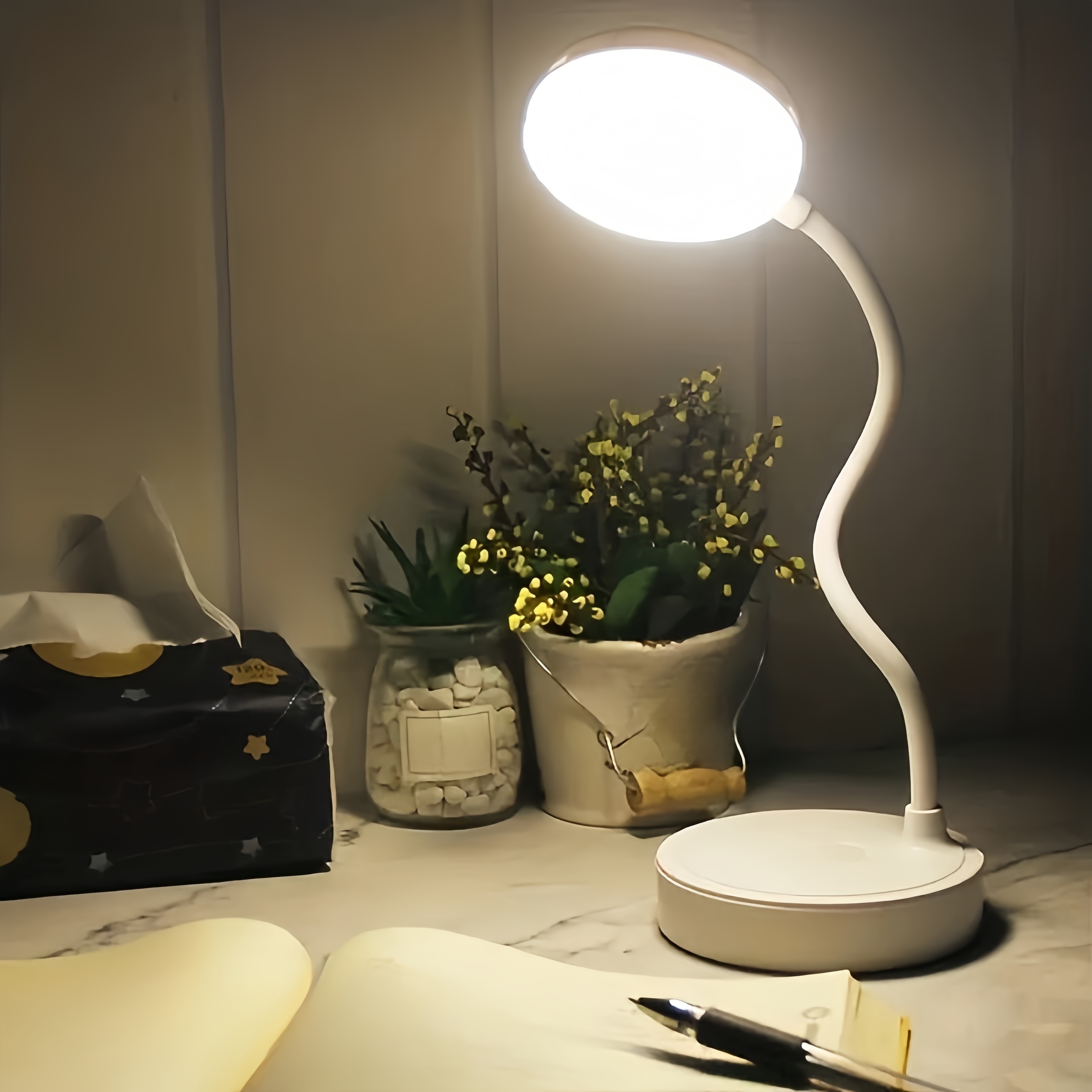 LED Desk Lamp With USB Chargin - Book Light Flexible incelemesi ve fiyatı