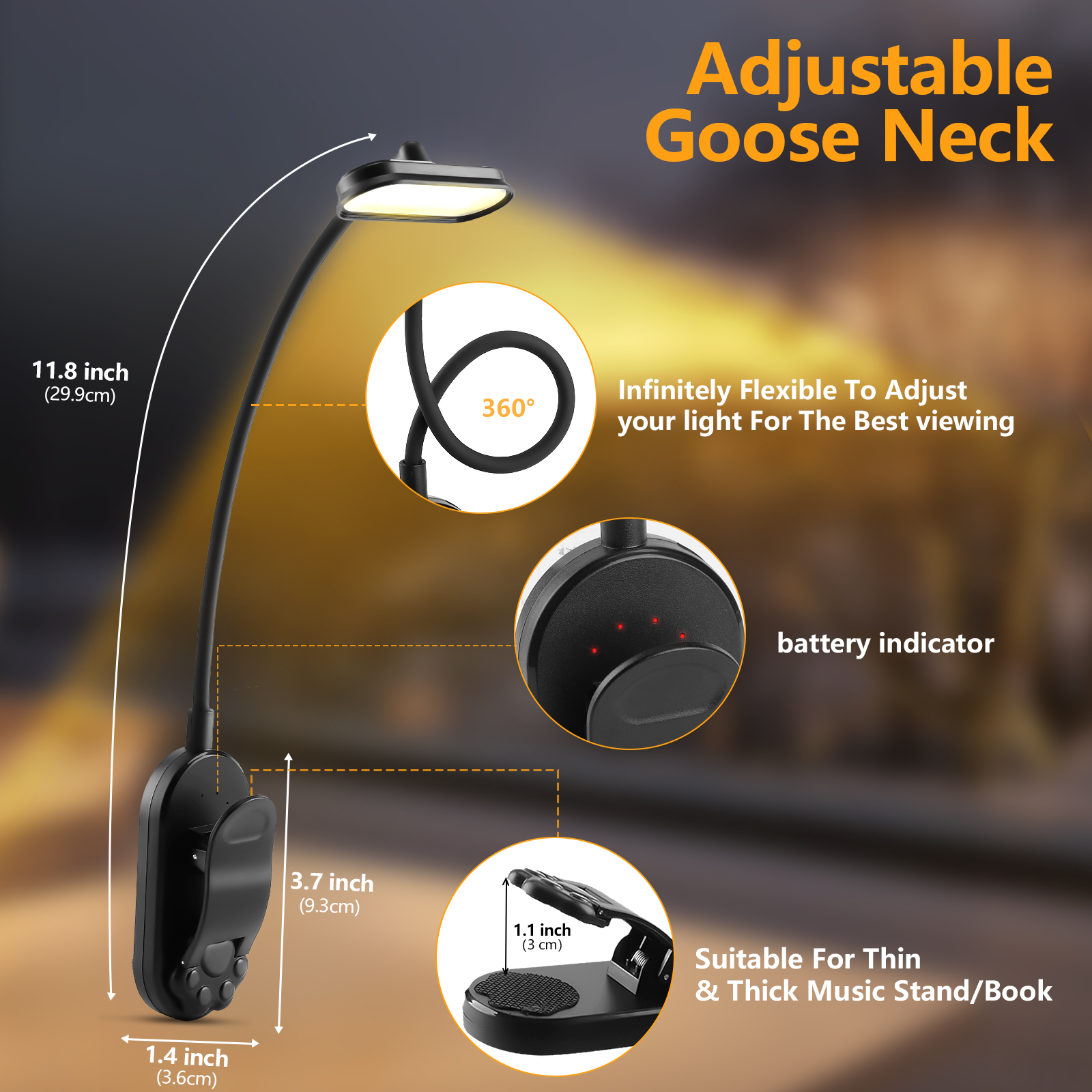 LED Book Light USB Rechargeabl - Book Light Flexible incelemesi ve fiyatı