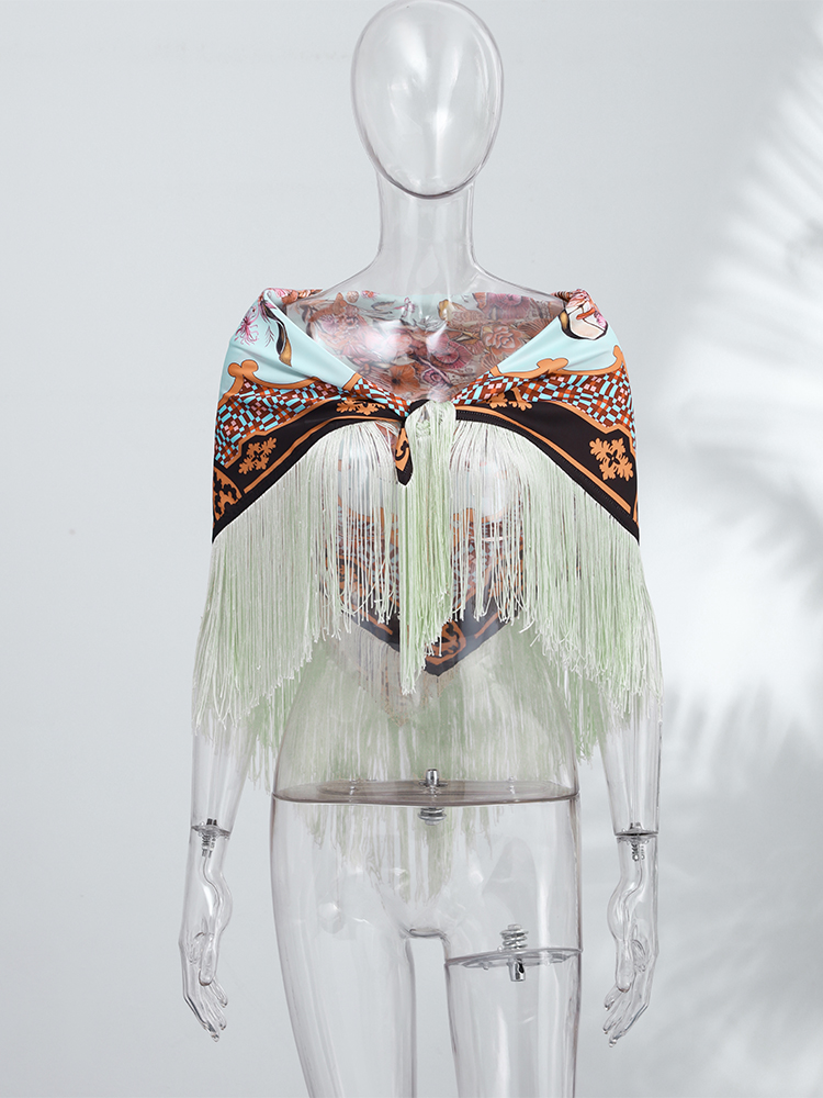 Vintage Printed Tassel Square  - Travel Accessories Deals incelemesi ve fiyatı