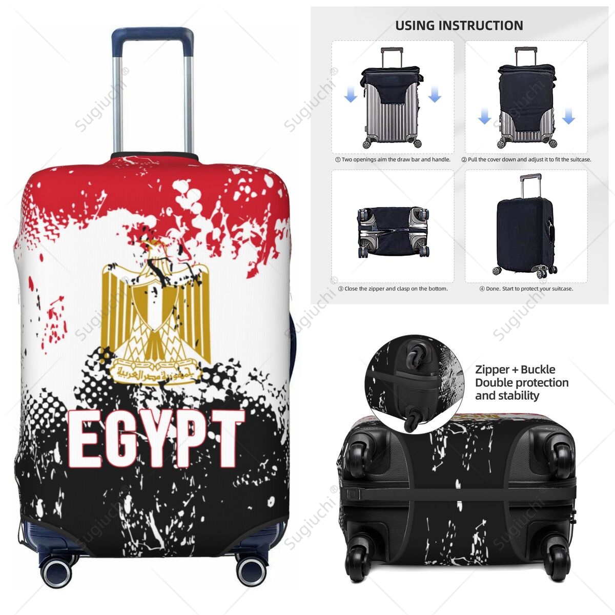 Egypt Flag Luggage Cover Suitc - Travel Accessories Egypt incelemesi ve fiyatı