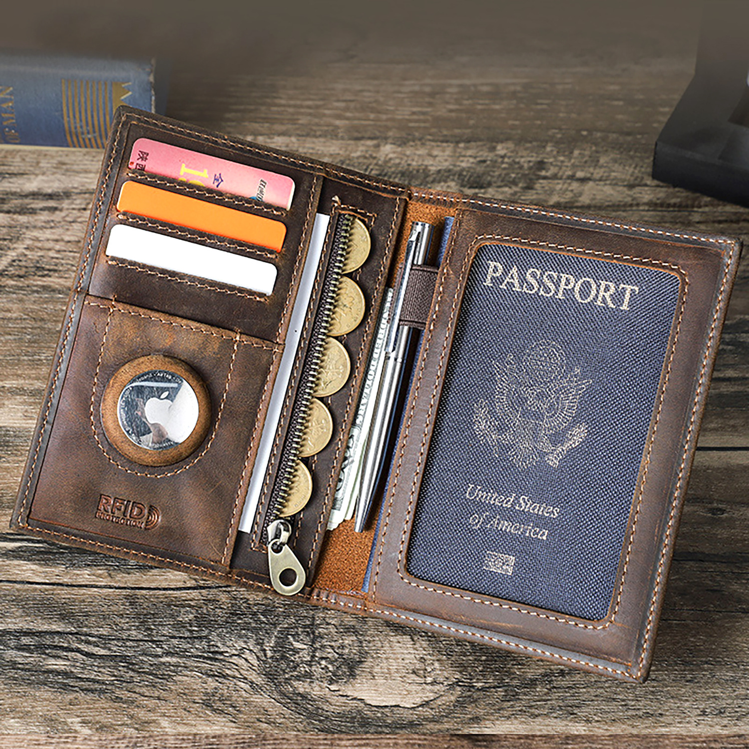Custom Logo Genuine Leather Sl - Travel Wallet Slim incelemesi ve fiyatı