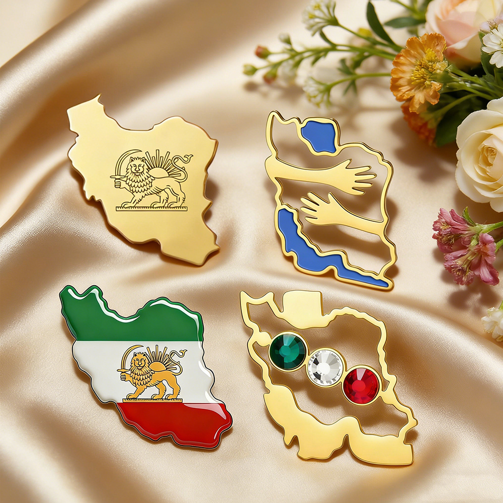 Dawapara Iran Map Shape Brooch - Travel Accessories Kit incelemesi ve fiyatı