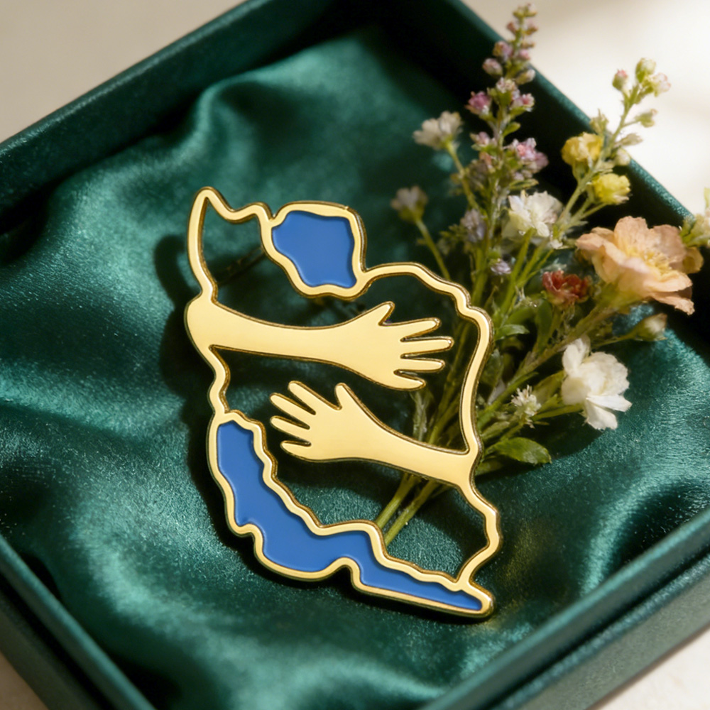 Dawapara Iran Map Shape Brooch - Travel Accessories Kit incelemesi ve fiyatı